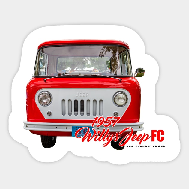 1957 Willys Jeep FC 150 Pickup Truck Sticker by Gestalt Imagery